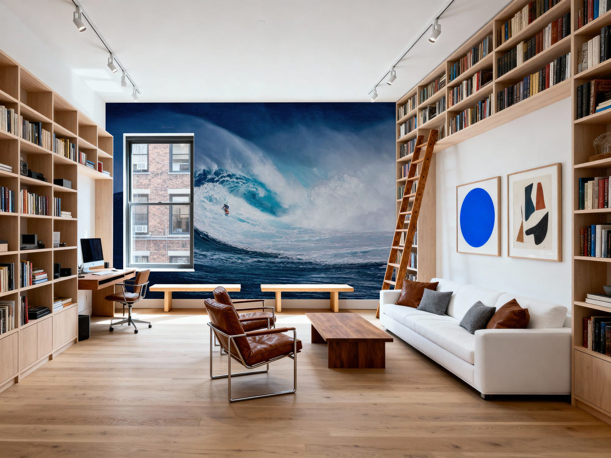 Big Wave Surfer Mural Wallpaper - room preview 02