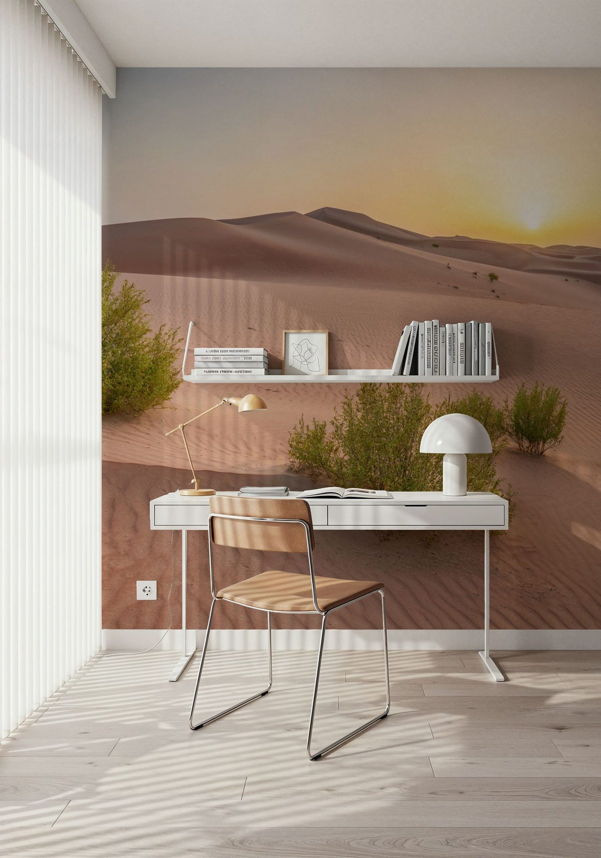 Desert Greens Mural Wallpaper - room preview 02