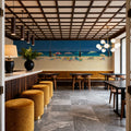 Day At the Beach Mural Wallpaper - Blue Tone - room preview 02