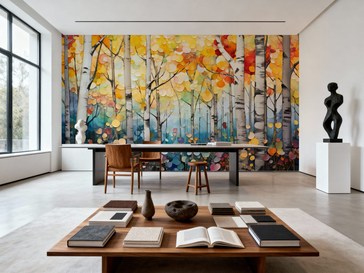 Joyful Forest Mural Wallpaper - room preview 02