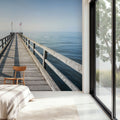 Strand Pier Blue Mural Wallpaper - room preview 02