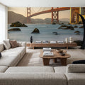 Golden Gate Bridge From Marshall Beach Mural Wallpaper - room preview 02