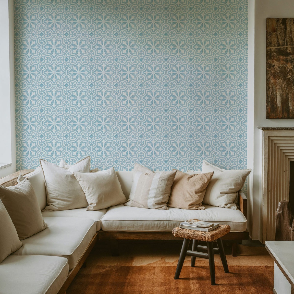Ocean Dreams Blue Mural Wallpaper - room preview 02