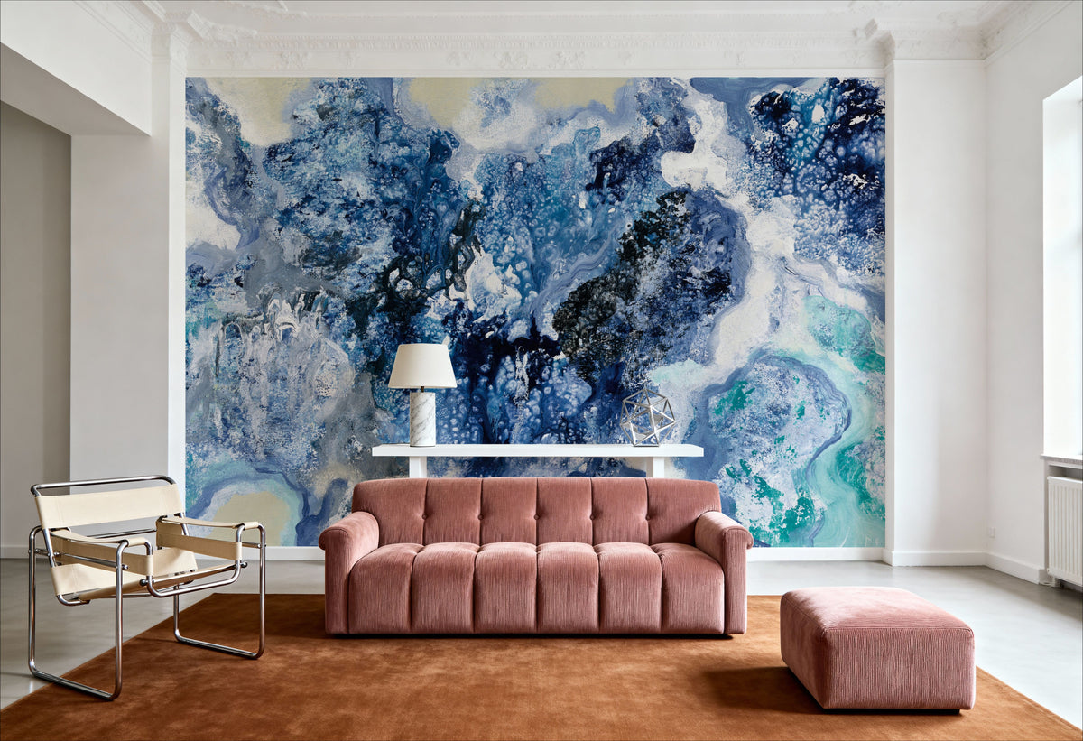Abstract Tides Mural Wallpaper - room preview 02