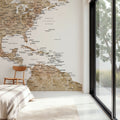 US Mexico Caribbean Map - Abey Mural Wallpaper - room preview 02