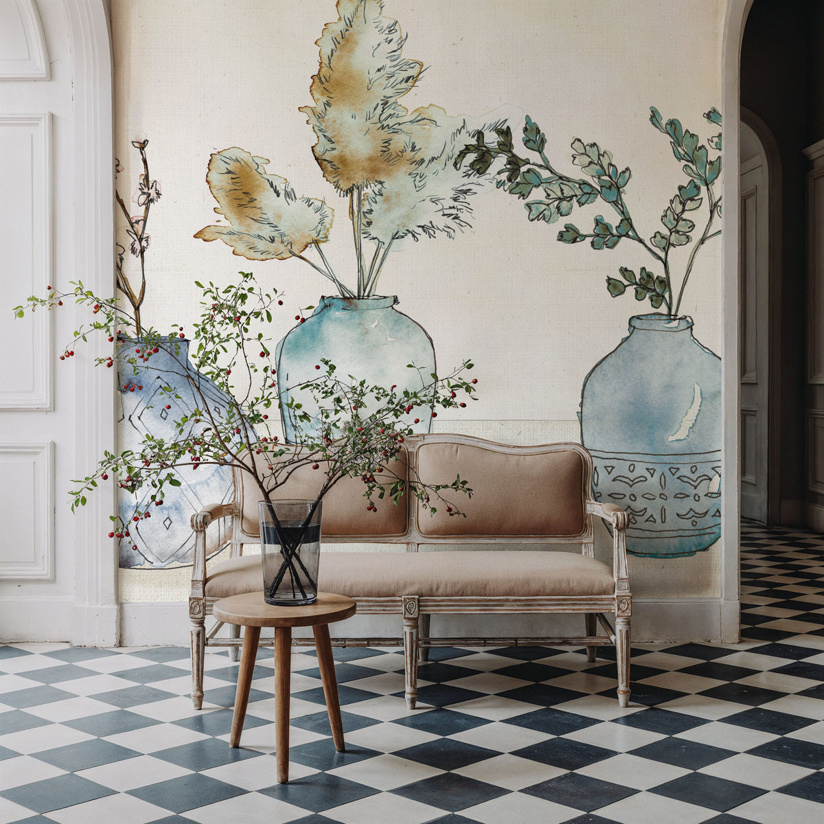 Fresh Flowers Mural Wallpaper - room preview 02