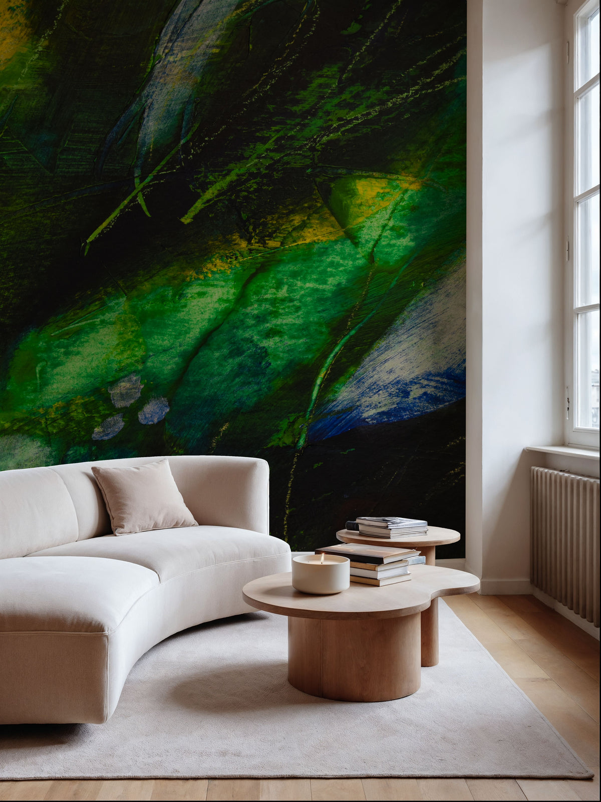 Flower DNA Mural Wallpaper - room preview 02