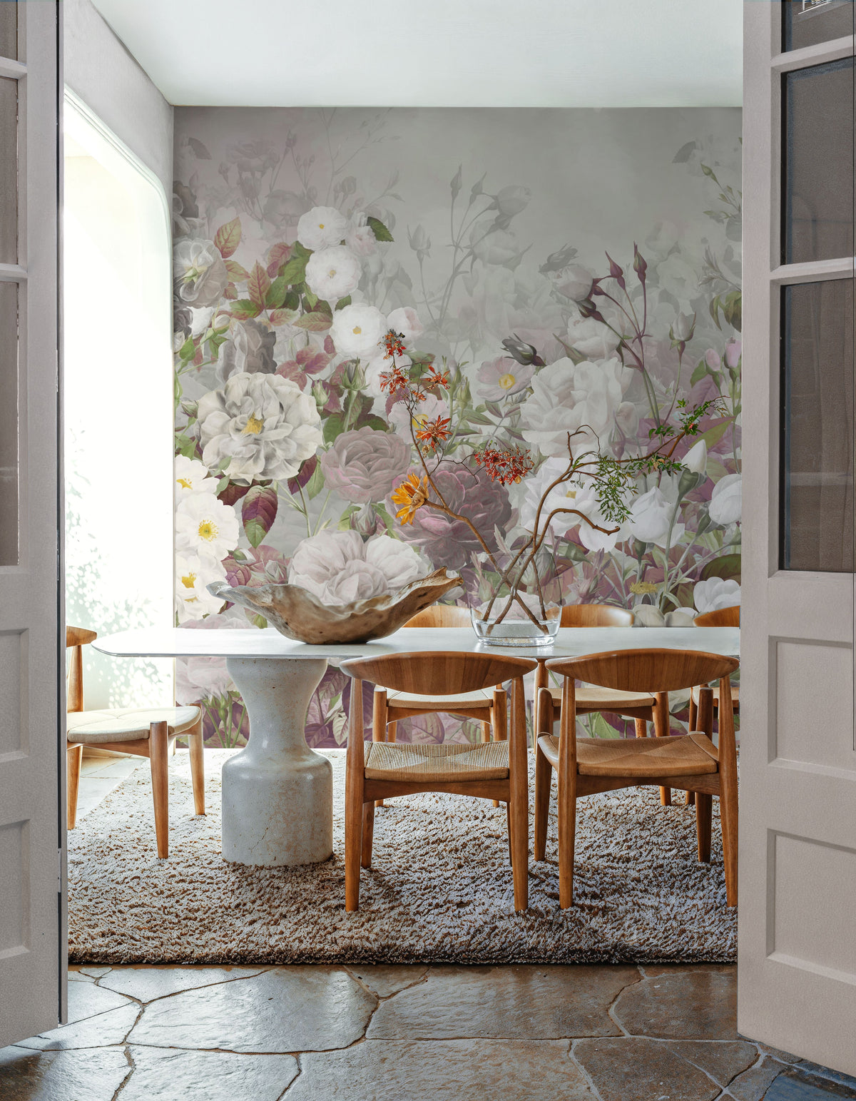 Rose Garden Red Mural Wallpaper - room preview 02