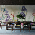 Iris Field Brown Mural Wallpaper - room preview 02