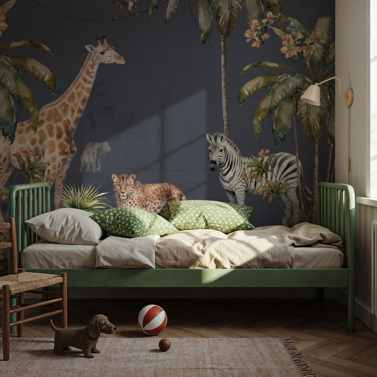 Whimsical Wildlife Pidgeon Mural Wallpaper - room preview 02