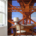 Industrial Bridge Geometry Mural Wallpaper - room preview 02