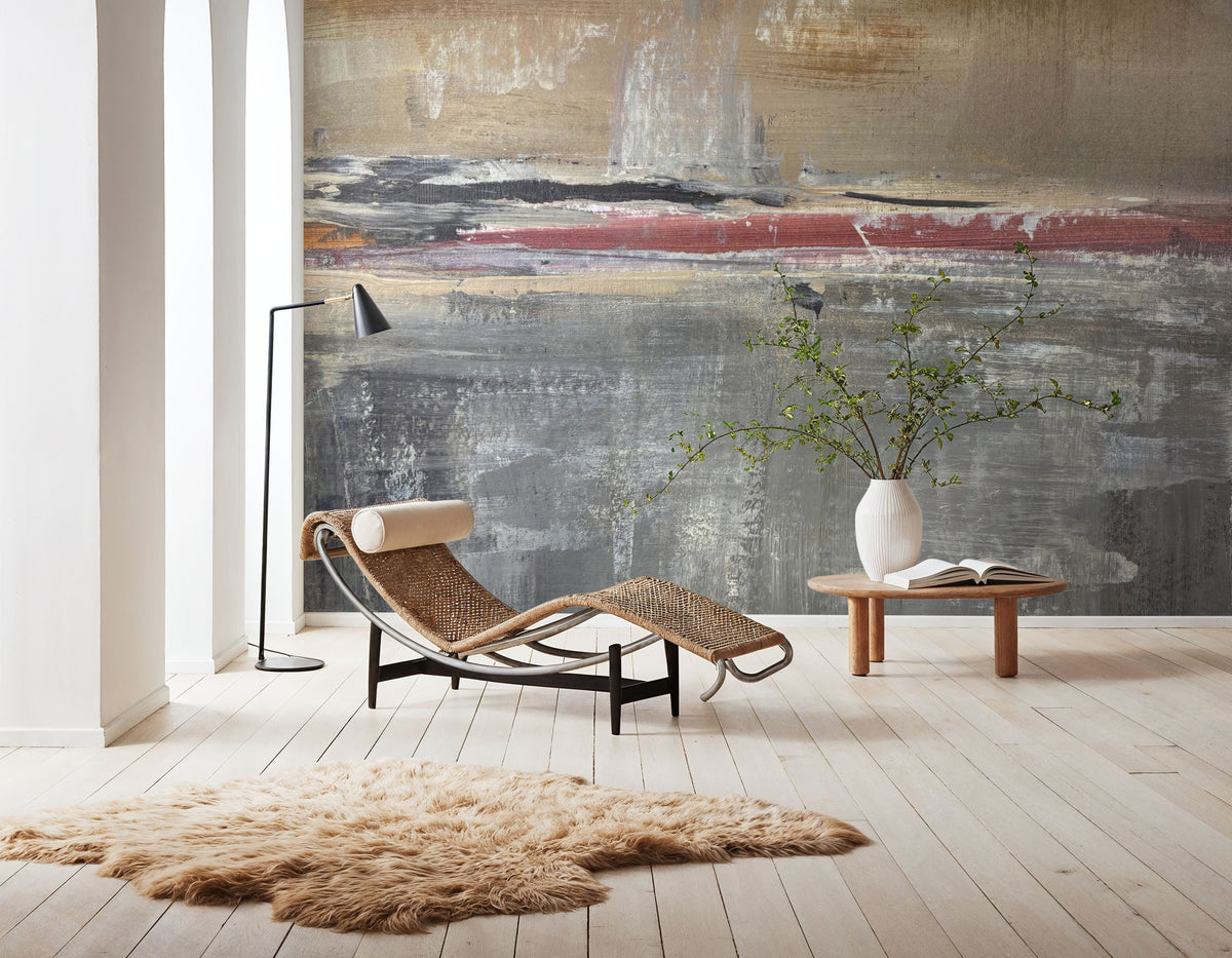 Rustic Abstract Mural Wallpaper - room preview 02