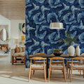 Koi Fish, Denim Mural Wallpaper - room preview 02