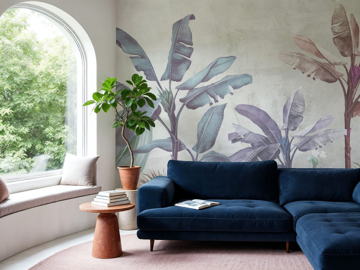 Leaves X-Ray Mural Wallpaper - room preview 02