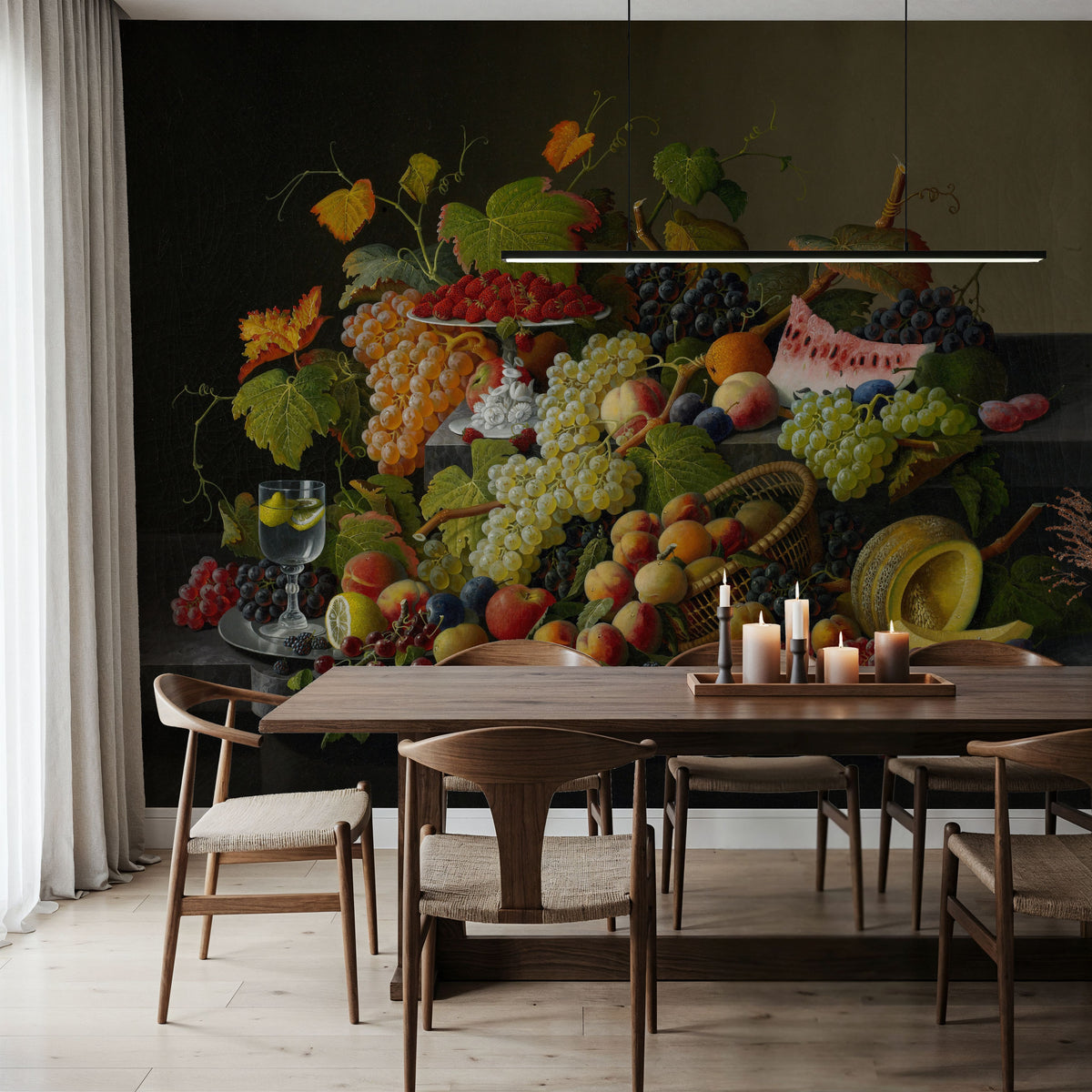 Still Life with Grapes Mural Wallpaper - room preview 02