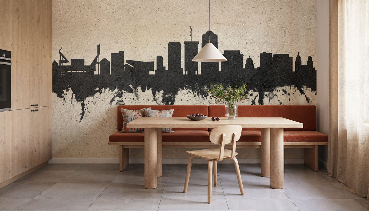 Tucson Arizona Skyline Concrete Mural Wallpaper - room preview 02