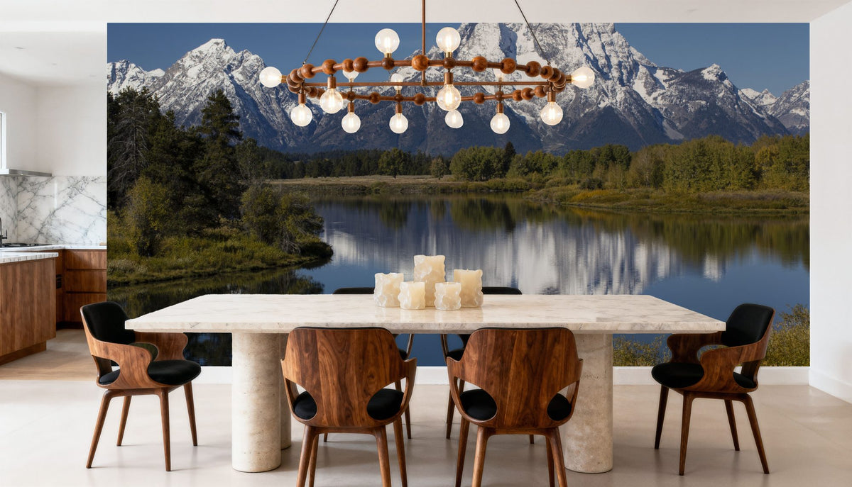 Mountain Mirror Lake Mural Wallpaper - room preview 02
