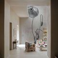 Wonderful Wildflowers I Neutral Mural Wallpaper - room preview 02