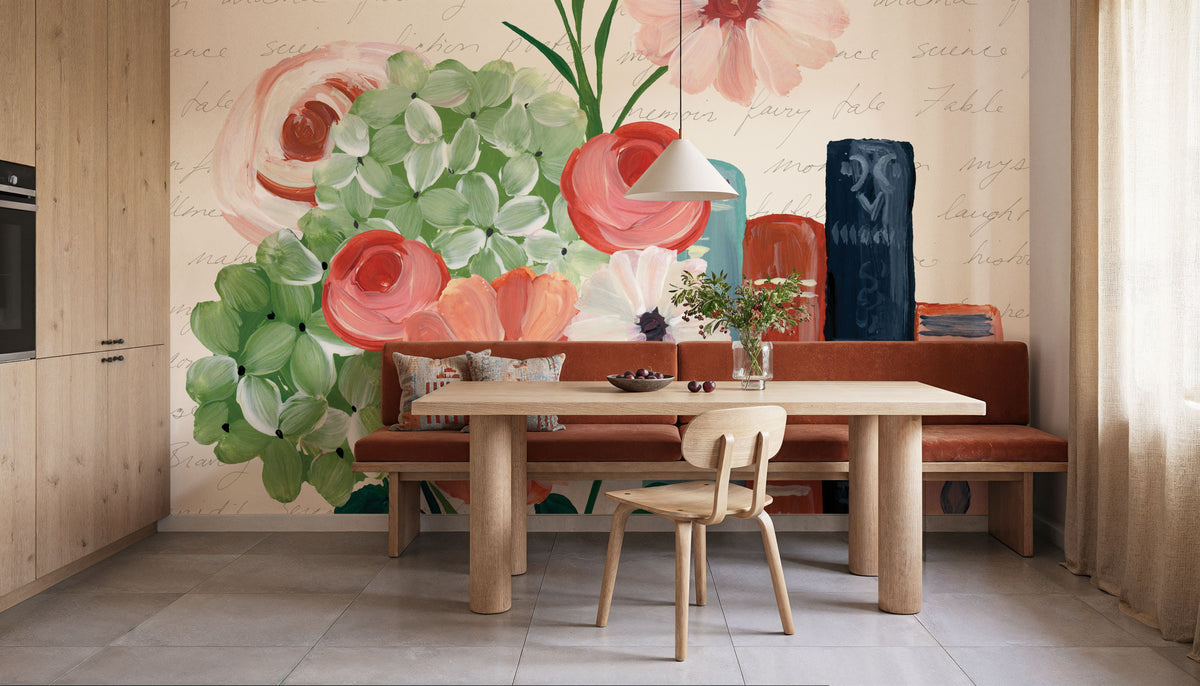 Books and Blooms I Mural Wallpaper - room preview 02