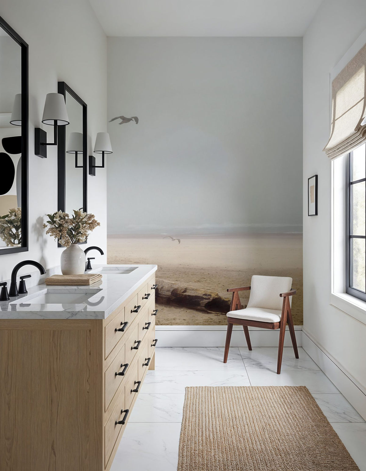 Cold Beach Mural Wallpaper - room preview 02