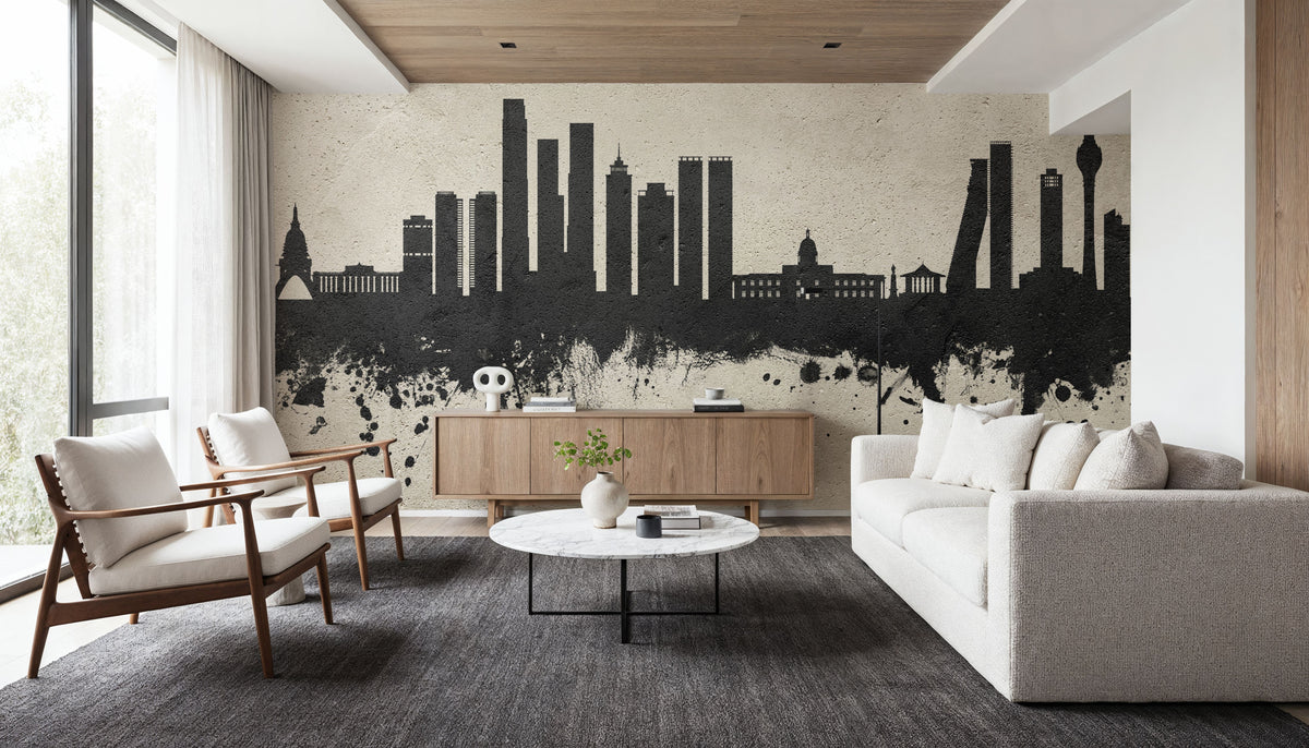 Colombo Sri Lanka Skyline Concrete Mural Wallpaper - room preview 02