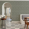 Woodland Waves Gray Mural Wallpaper - room preview 02