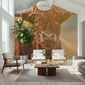 Highland Cow Pastures II Mural Wallpaper - room preview 02