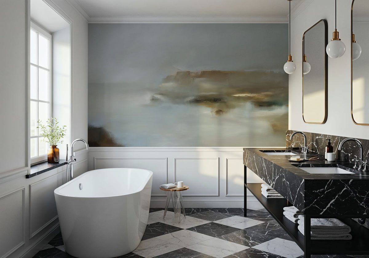 Coastal Reverie Mural Wallpaper - Neutral Tone - room preview 02