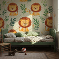 Lion Room Mural Wallpaper - room preview 02