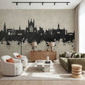 Winchester England Skyline Concrete Mural Wallpaper - room preview 02