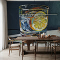 Clear Cocktail with Lemon Mural Wallpaper - room preview 02