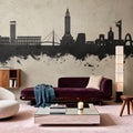 Le Havre France Skyline Concrete Mural Wallpaper - room preview 02
