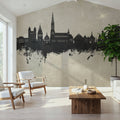 Ulm Germany Skyline Concrete Mural Wallpaper - room preview 02