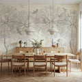 Shade of Trees Yellow Mural Wallpaper - room preview 02