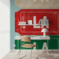 Ticket Stubs Christmas Mural Wallpaper - room preview 02