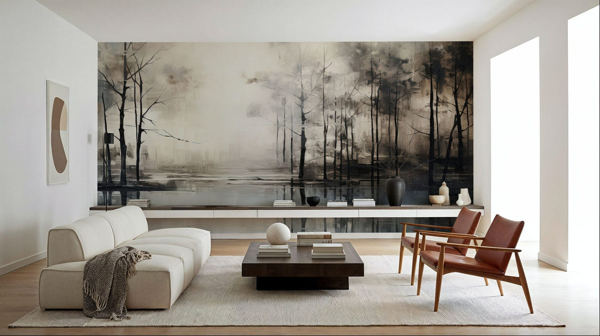 Scenic Evening Lake Mural Wallpaper - room preview 02