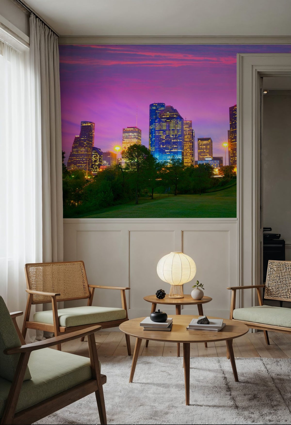 Houston Twilight Mural Wallpaper - room preview 02