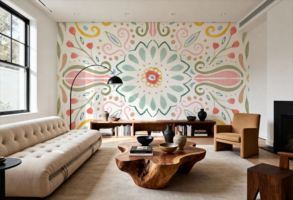 Wild Blooms IX Mural Wallpaper - room preview 02