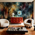 Moonlit Enchanted Forest Mural Wallpaper - room preview 02