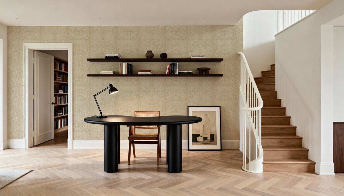 Burl Wood, Ecru Mural Wallpaper - room preview 02