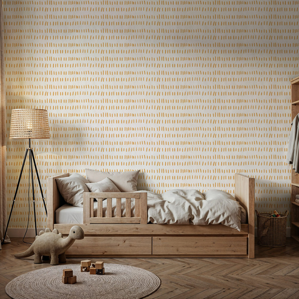 Coastal Leaning Yellow Mural Wallpaper - room preview 02
