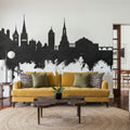 Schaffhausen Switzerland Skyline Black & White Mural Wallpaper - room preview 02