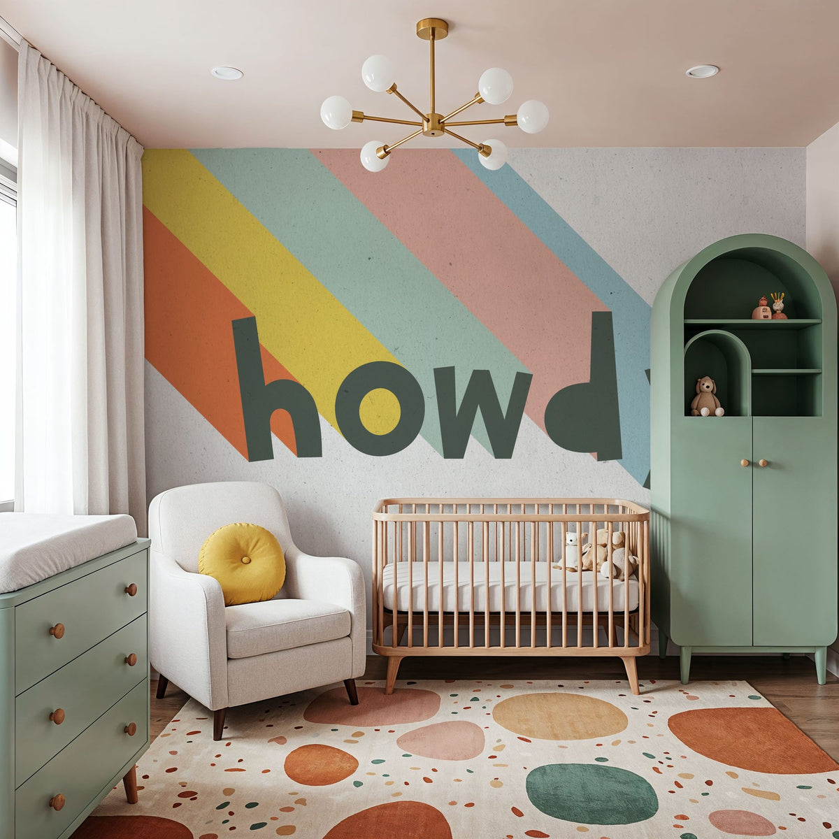 Howdy Rainbow Mural Wallpaper - room preview 02