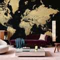 World Map Cities - Eleni Mural Wallpaper - room preview 02