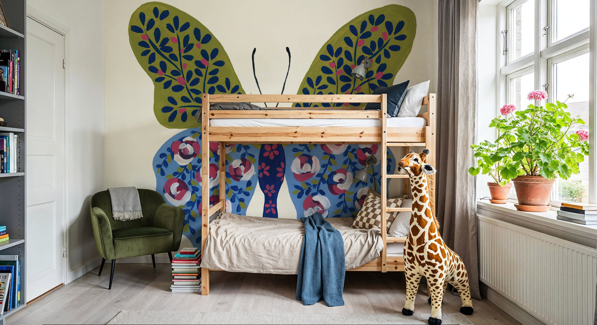 Blooming Butterfly I Mural Wallpaper - room preview 02
