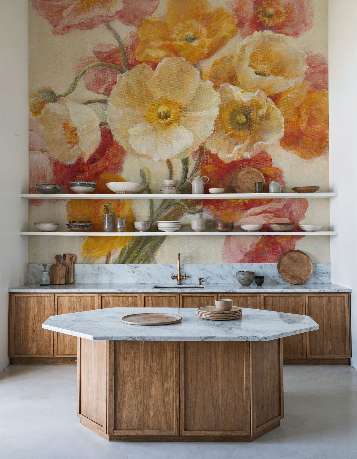 Poppies Delight Crop II Mural Wallpaper - room preview 02