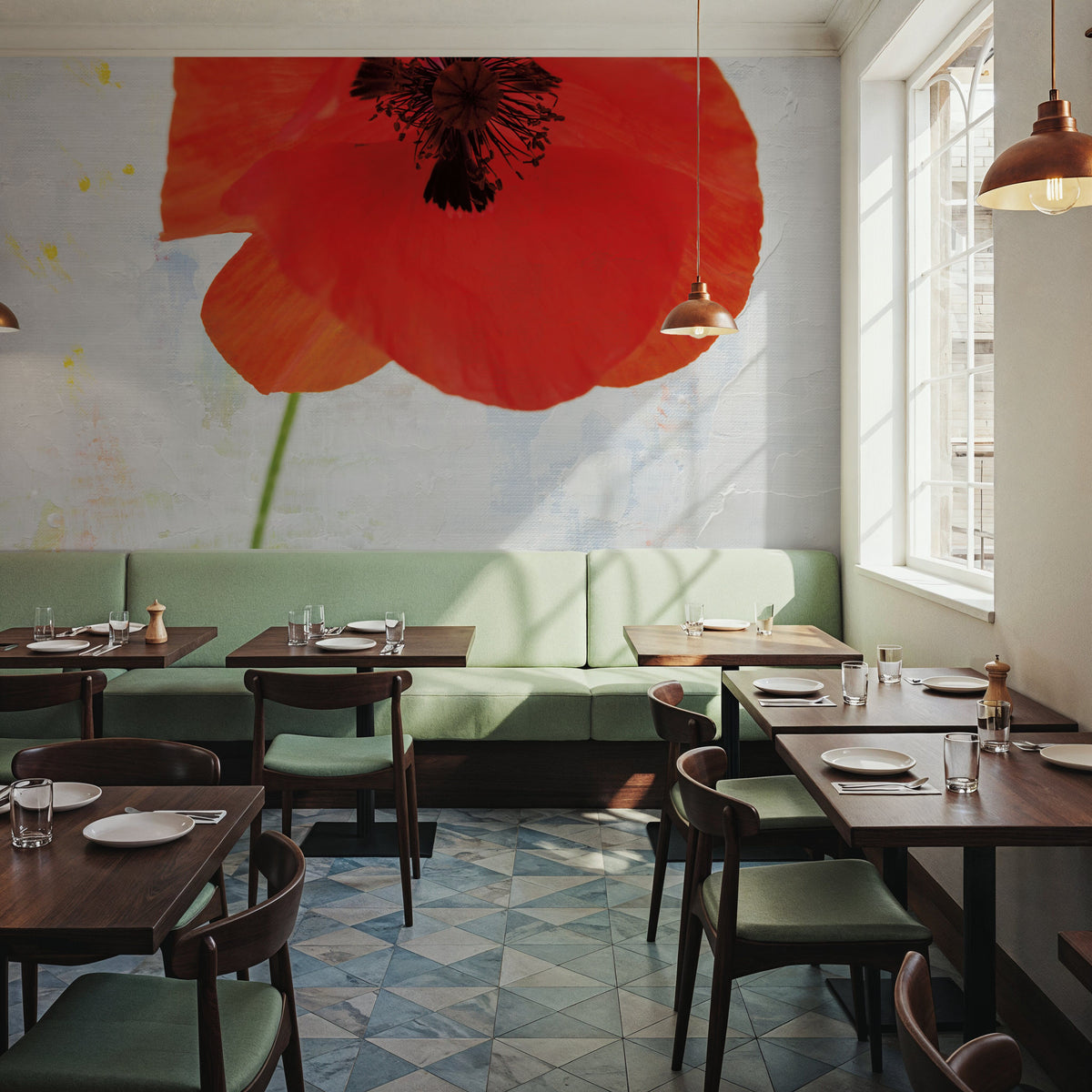 Wonderful Wildflowers VII Mural Wallpaper - room preview 02