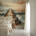 Endless Pier Into the Horizon Mural Wallpaper - room preview 02