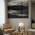 Chinook Clouds BW Mural Wallpaper - room preview 02