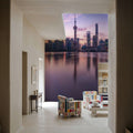 Pudong Sunrise Pink Mural Wallpaper - room preview 02